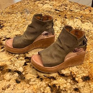 AS 98 Leather Booties with ankle straps